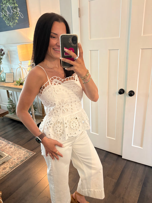 Magnolia Eyelet Top