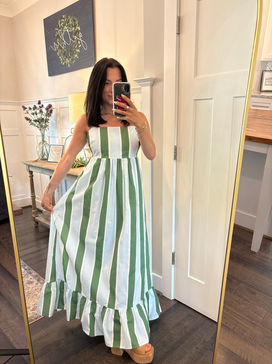 Costal Stripe Maxi Dress