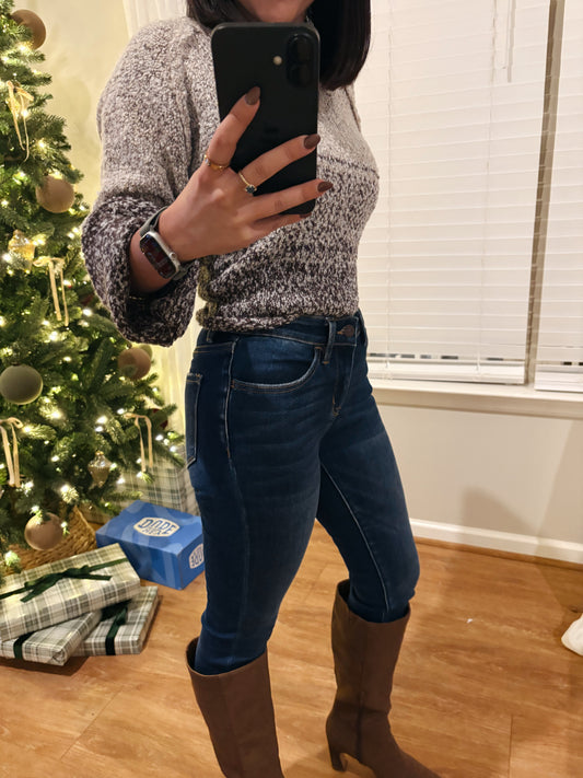 Benny Mid Rise Skinny- Dark Wash