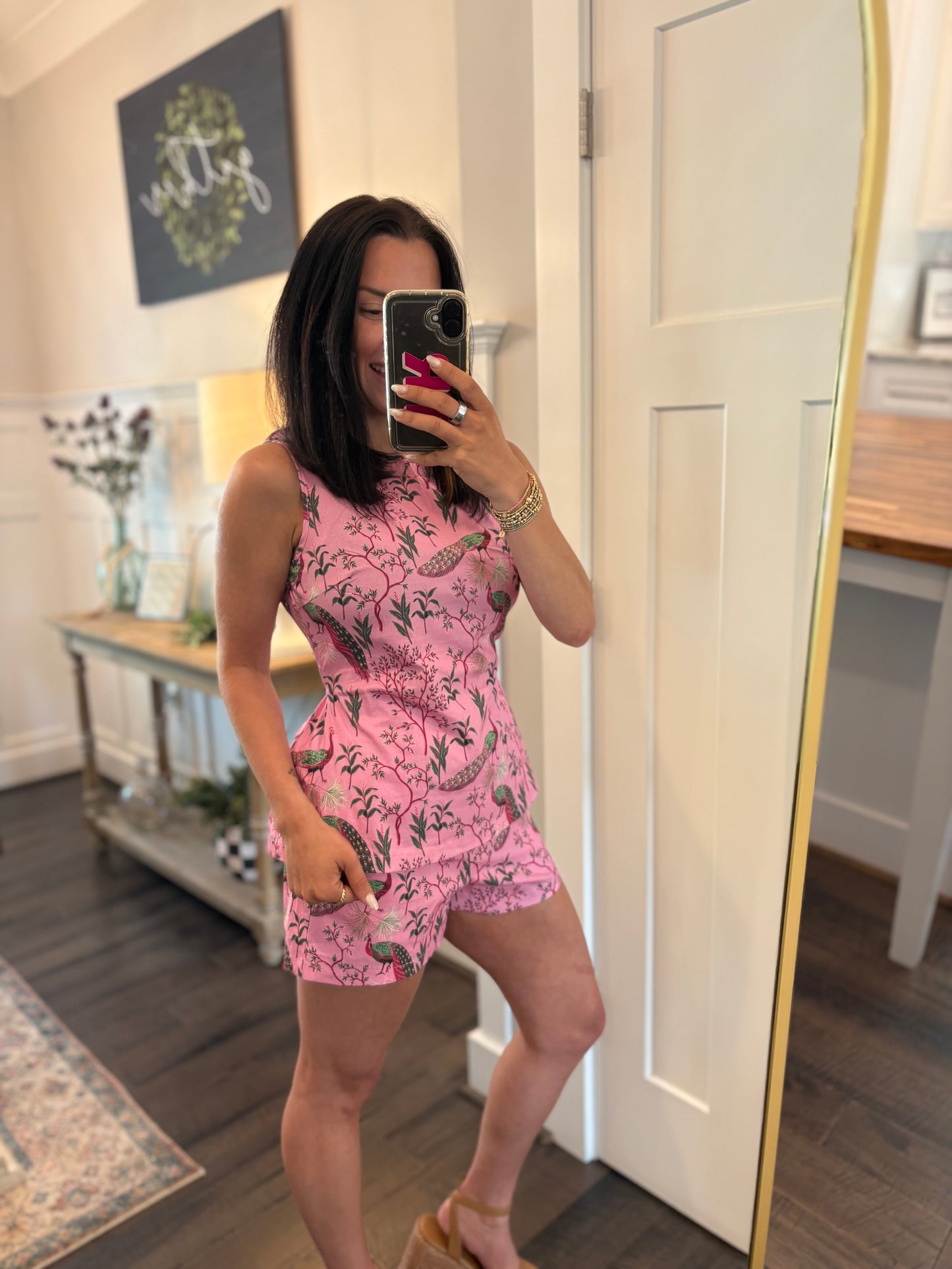 Pink Peacock Shorts