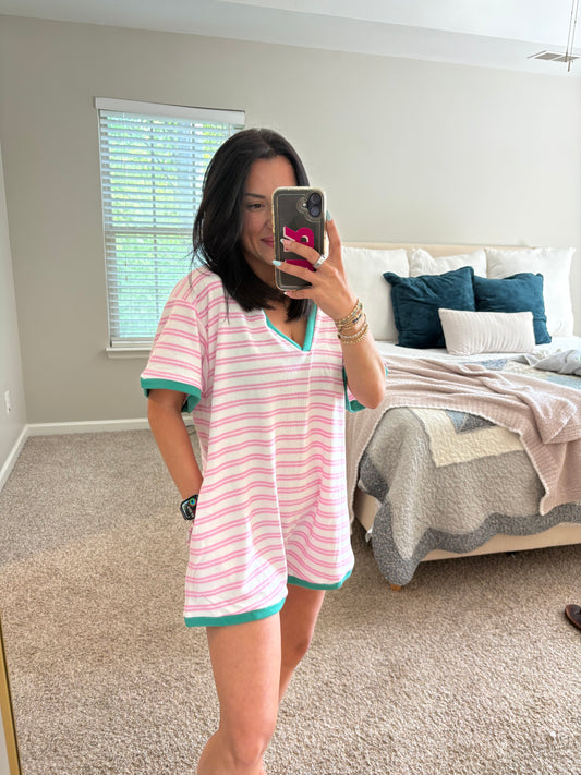The Beach Club Romper - Pink