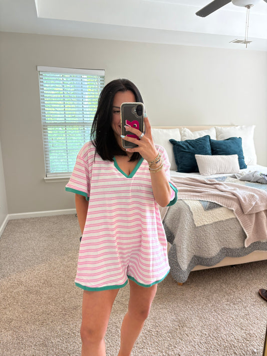 The Beach Club Romper - Pink