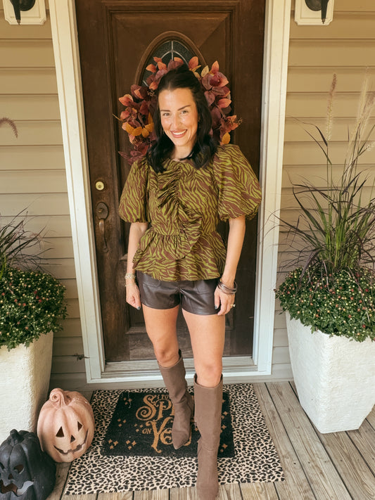 The Hudson Faux Leather Shorts