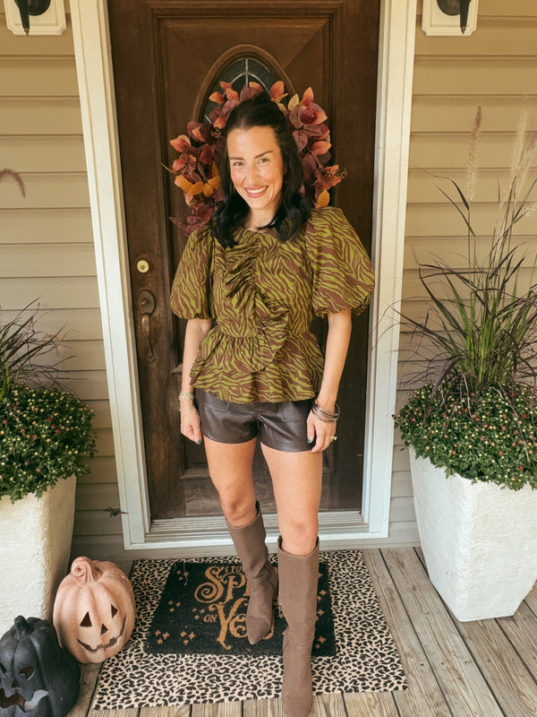 The Hudson Faux Leather Shorts