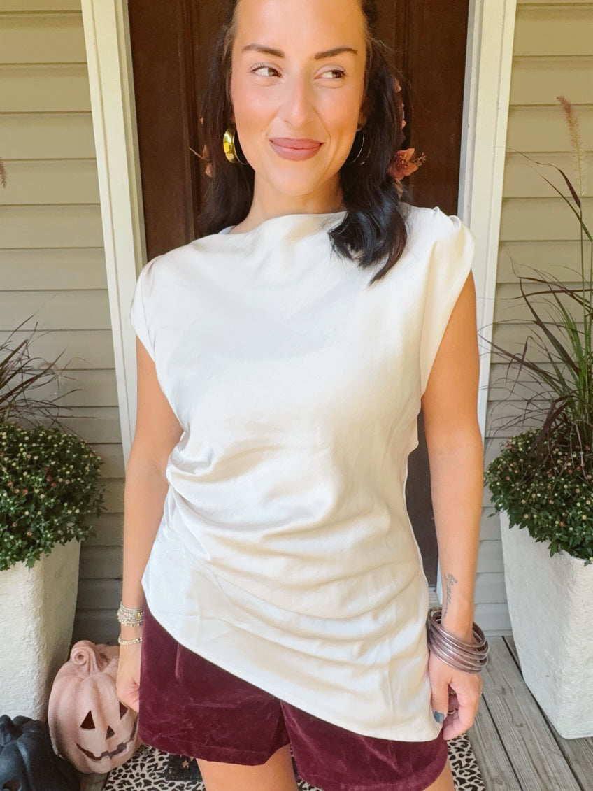 The Sloane Satin Top
