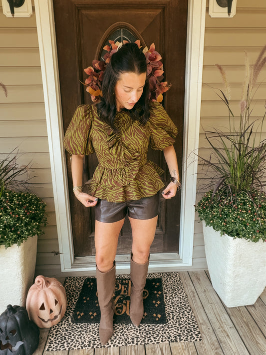 The Hudson Faux Leather Shorts