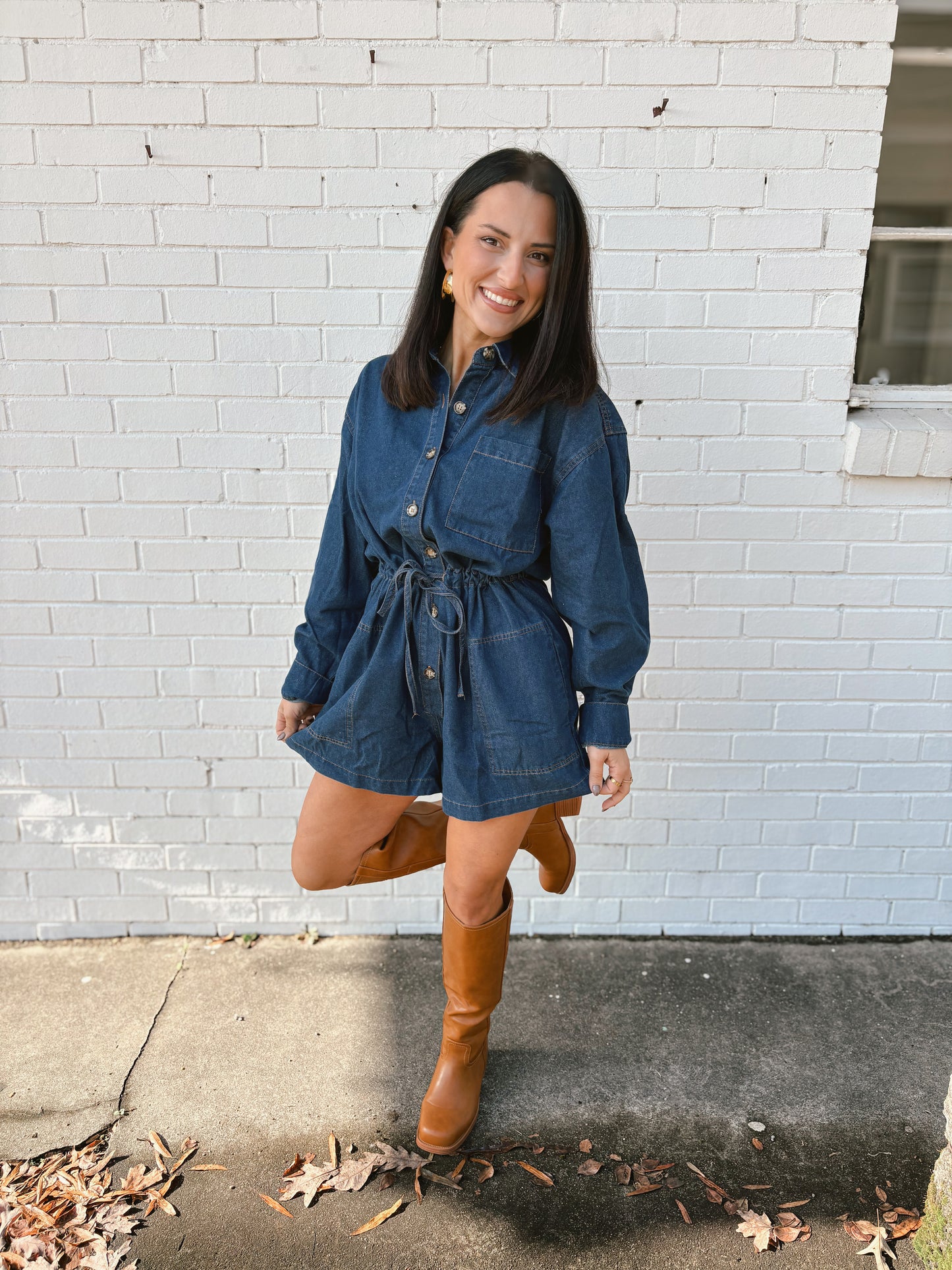 Sadie Dark Denim Romper