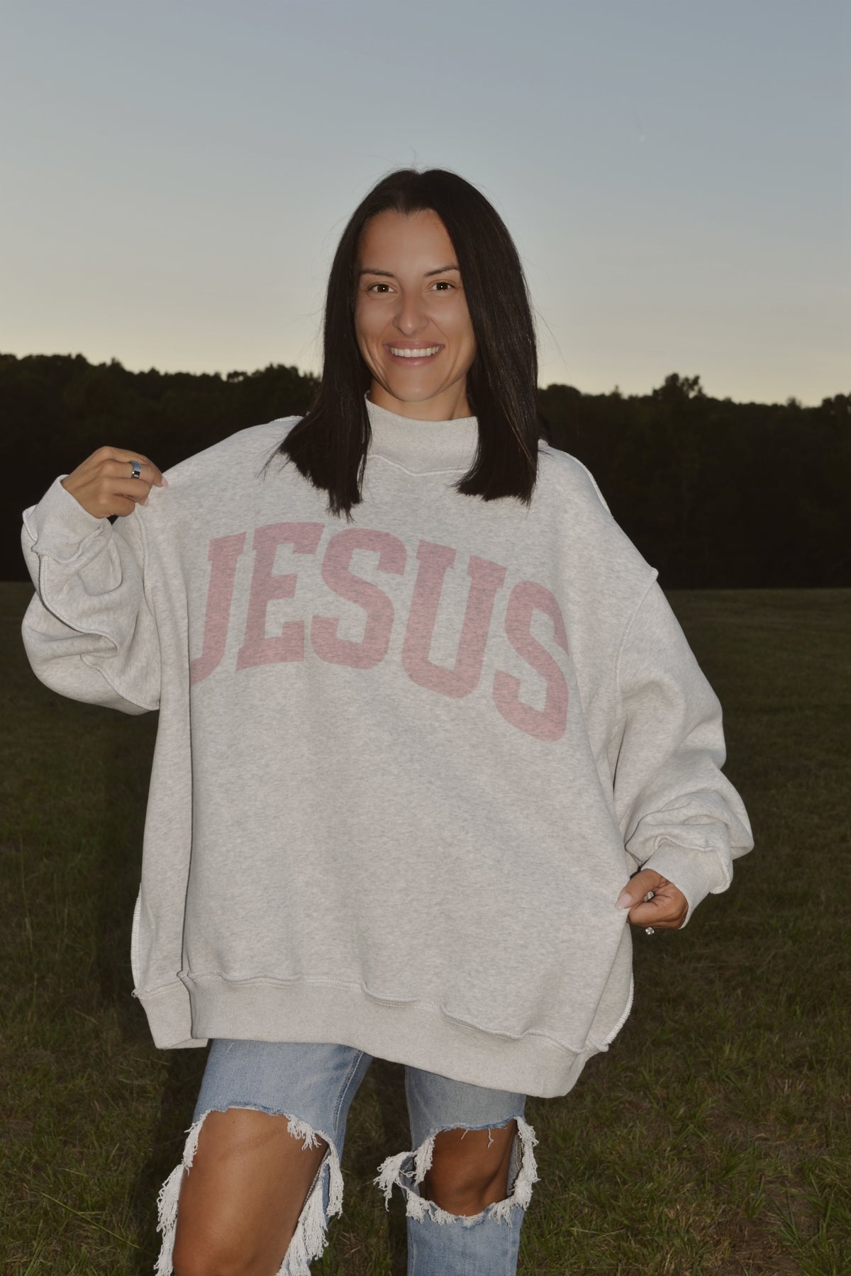 JESUS Reversible Mock Neck